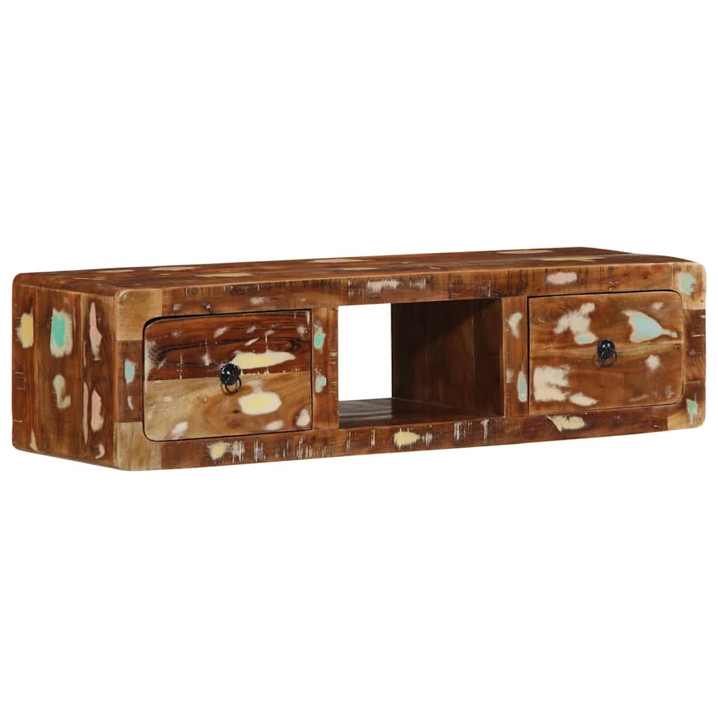 vidaXL Tv-wandmeubel 100x32x25 cm massief hout ruw mangohout