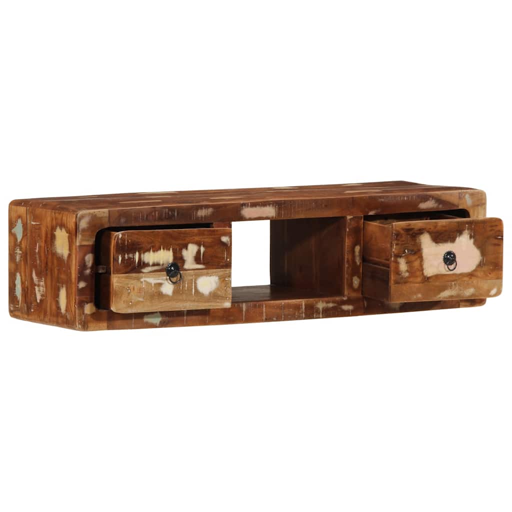 vidaXL Tv-wandmeubel 100x32x25 cm massief hout ruw mangohout