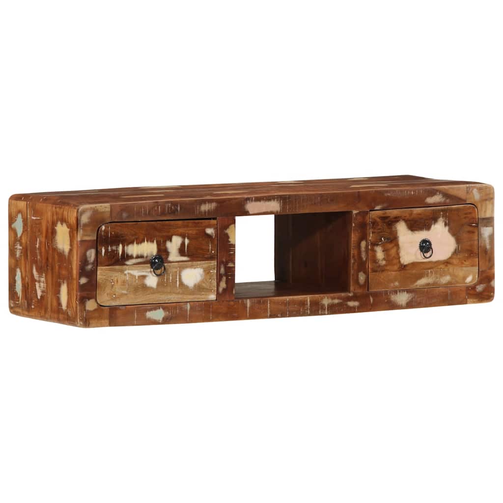 vidaXL Tv-wandmeubel 100x32x25 cm massief hout ruw mangohout