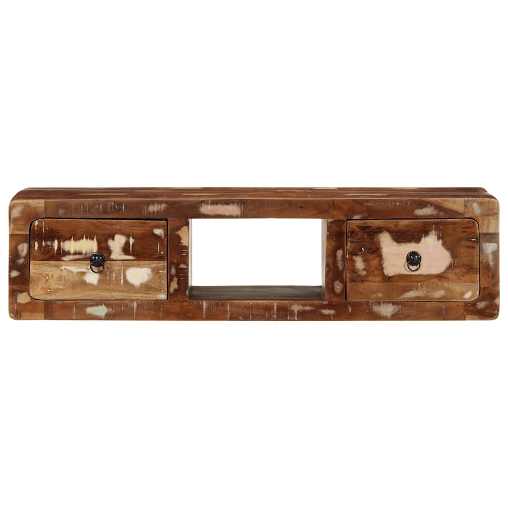 vidaXL Tv-wandmeubel 100x32x25 cm massief hout ruw mangohout