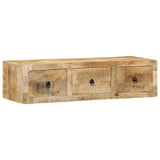vidaXL Tv-wandmeubel 100x32x25 cm massief hout ruw mangohout