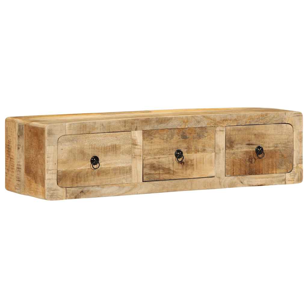 vidaXL Tv-wandmeubel 100x32x25 cm massief hout ruw mangohout