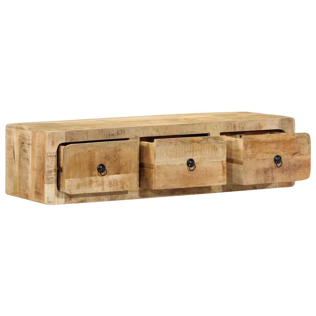 vidaXL Tv-wandmeubel 100x32x25 cm massief hout ruw mangohout