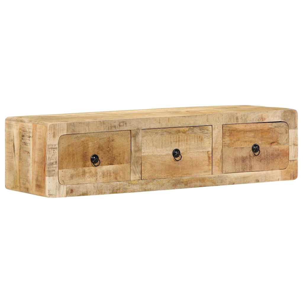 vidaXL Tv-wandmeubel 100x32x25 cm massief hout ruw mangohout
