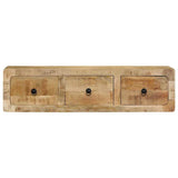 vidaXL Tv-wandmeubel 100x32x25 cm massief hout ruw mangohout