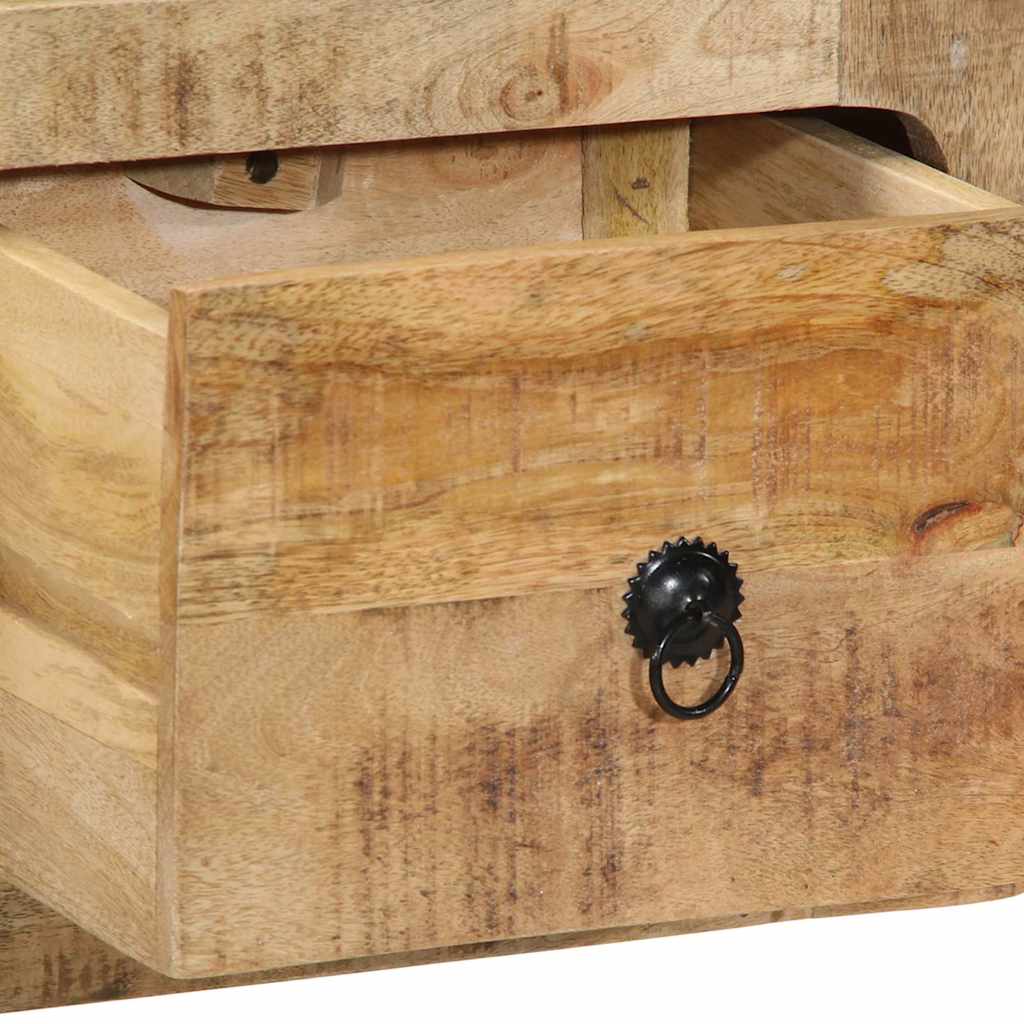 vidaXL Tv-wandmeubel 100x32x25 cm massief hout ruw mangohout