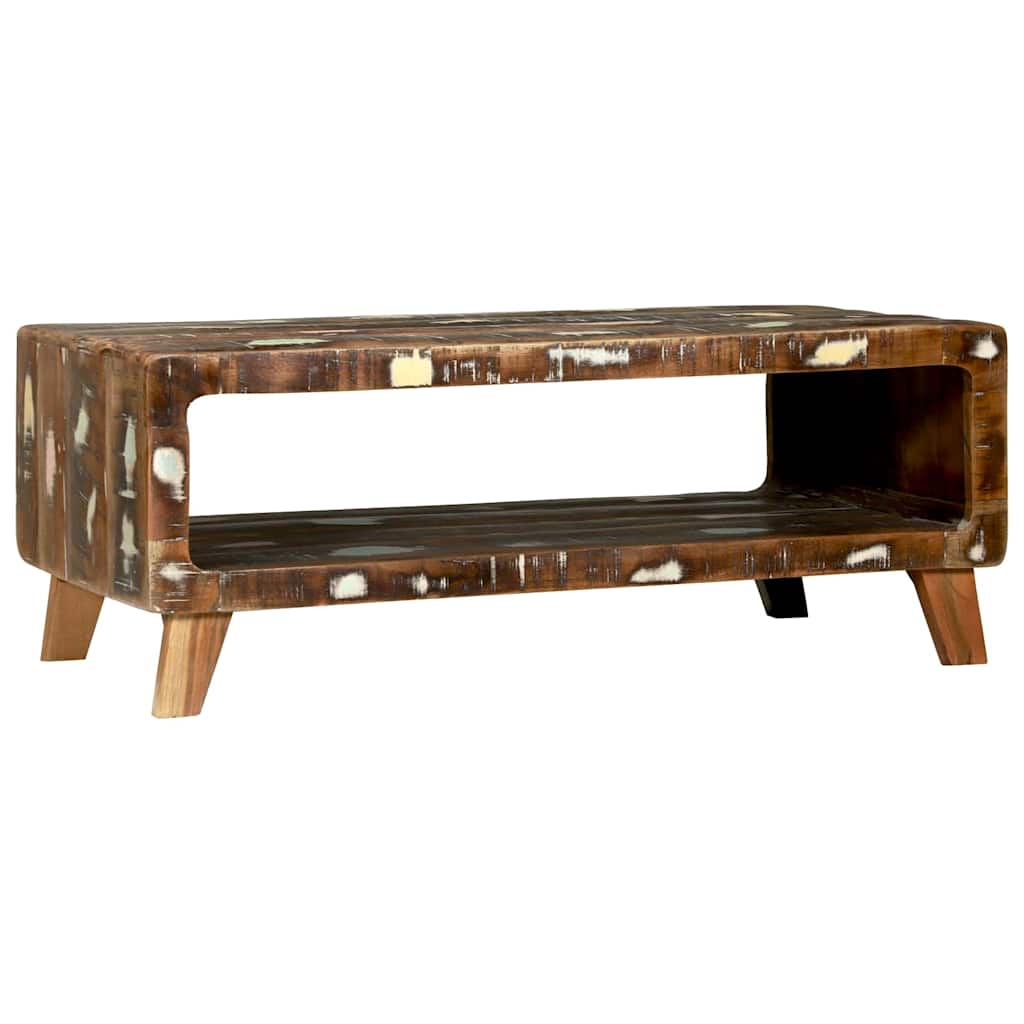 vidaXL Salontafel Multikleur 90 x 50 x 35 cm Massief Gerecycleerd Hout