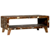 vidaXL Salontafel Multikleur 90 x 50 x 35 cm Massief Gerecycleerd Hout