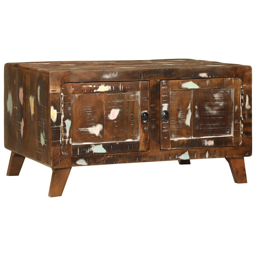 vidaXL Salontafel Multikleur 80 x 54 x 45 cm Massief Gerecycleerd Hout