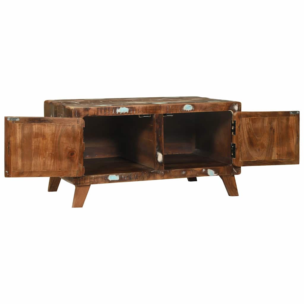 vidaXL Salontafel Multikleur 80 x 54 x 45 cm Massief Gerecycleerd Hout
