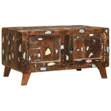 vidaXL Salontafel Multikleur 80 x 54 x 45 cm Massief Gerecycleerd Hout