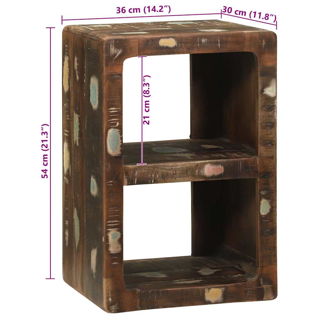 vidaXL TV Kast met plank Bruin 36 x 30 x 54 cm Massief mangohout