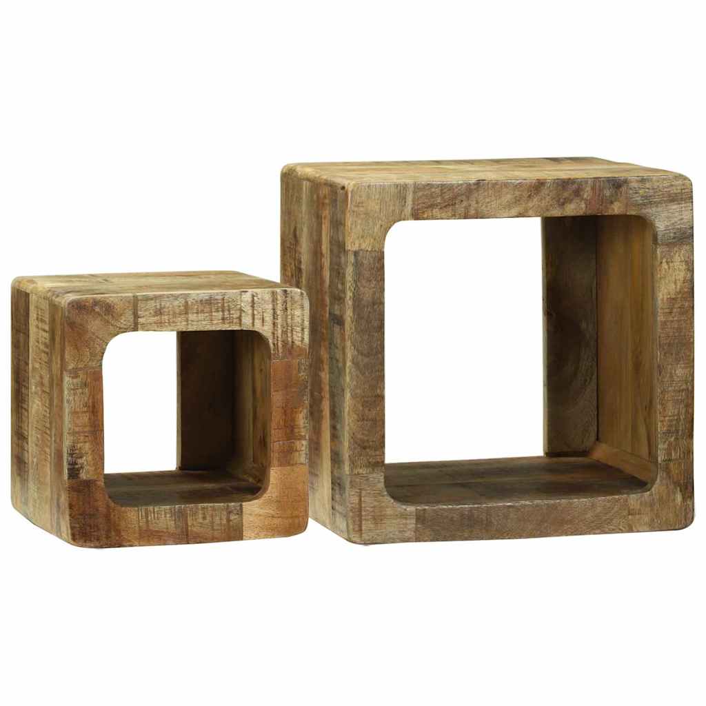 vidaXL TV Cabinets 2 pcs Brown 36 x 30 x 36 cm Solid Mango Wood