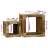 vidaXL TV Cabinets 2 pcs Brown 36 x 30 x 36 cm Solid Mango Wood