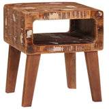 vidaXL Bijzettafel met plank Bruin 40 x 32 x 46 cm Massief Mango Hout