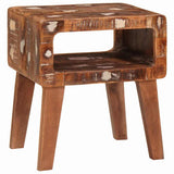 vidaXL Bijzettafel met plank Bruin 40 x 32 x 46 cm Massief Mango Hout