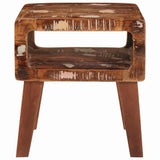 vidaXL Bijzettafel met plank Bruin 40 x 32 x 46 cm Massief Mango Hout