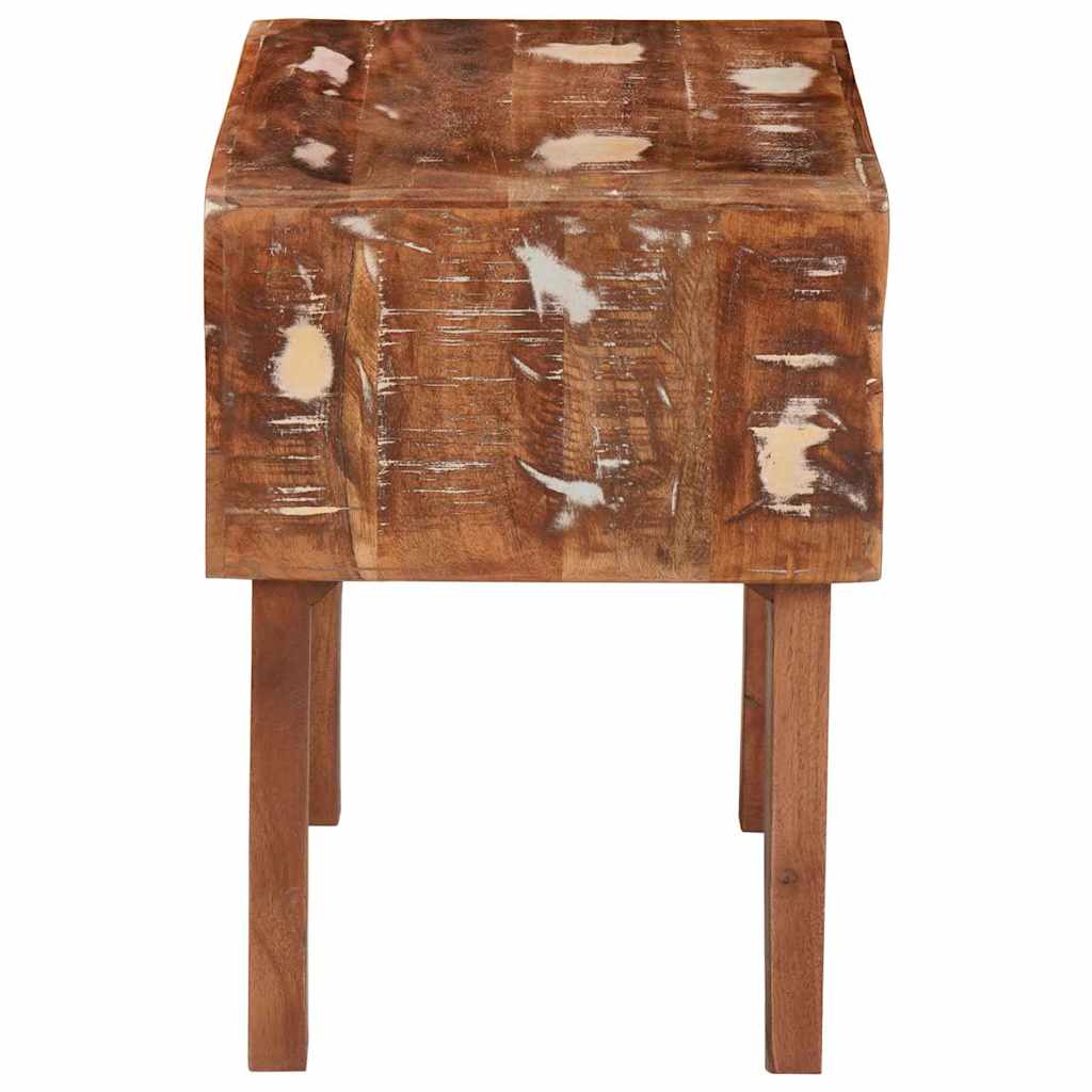 vidaXL Bijzettafel met plank Bruin 40 x 32 x 46 cm Massief Mango Hout