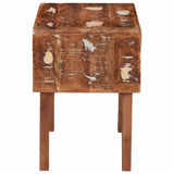 vidaXL Bijzettafel met plank Bruin 40 x 32 x 46 cm Massief Mango Hout