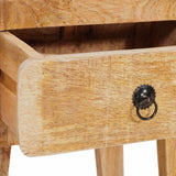vidaXL Bijzettafel met lade Bruin 40 x 32 x 46 cm Massief Mango Hout