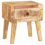 vidaXL Bijzettafel met lade Bruin 40 x 32 x 46 cm Massief Mango Hout