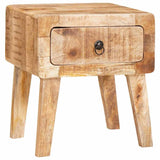 vidaXL Bijzettafel met lade Bruin 40 x 32 x 46 cm Massief Mango Hout