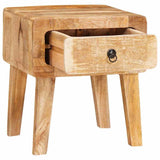 vidaXL Bijzettafel met lade Bruin 40 x 32 x 46 cm Massief Mango Hout