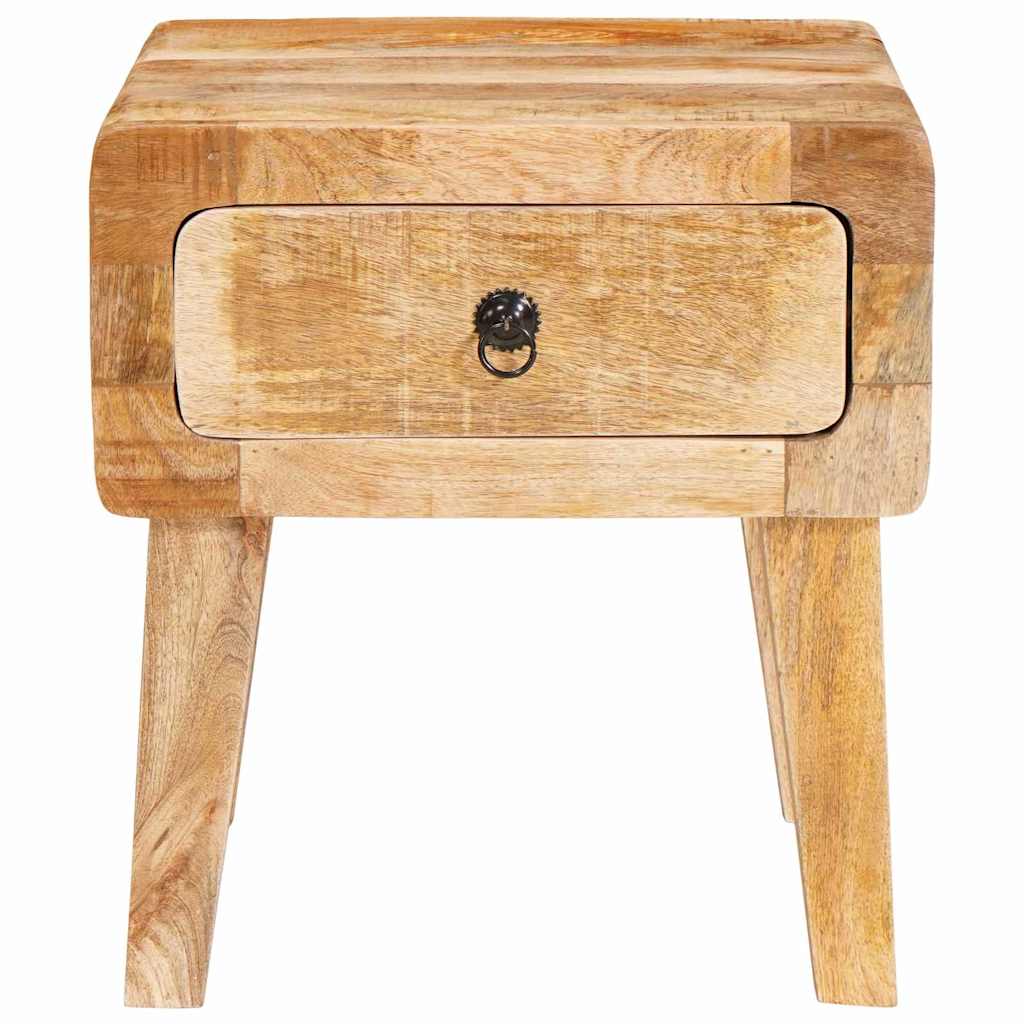 vidaXL Bijzettafel met lade Bruin 40 x 32 x 46 cm Massief Mango Hout