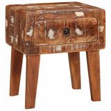 vidaXL Bijzettafel met lade Bruin 40 x 32 x 46 cm Massief Mango Hout