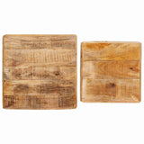 vidaXL Nesttafels 2 pcs Bruin 46 x 46 x 45 cm Massief Mango Hout