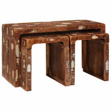 vidaXL Nesting Tables 3 pcs Brown Solid Mango Wood