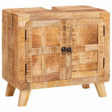 vidaXL Badkamerkast Bruin Massief mangohout en engineered hout