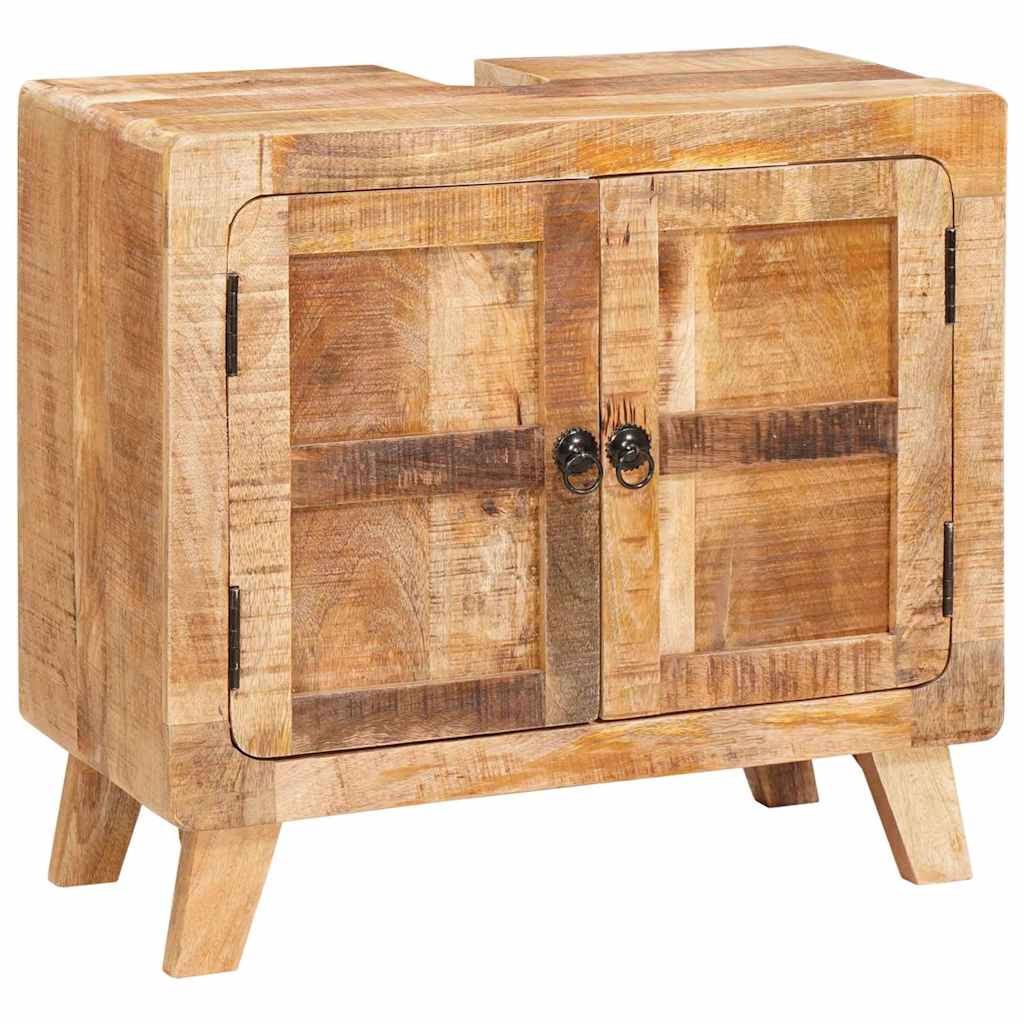 vidaXL Badkamerkast Bruin Massief mangohout en engineered hout