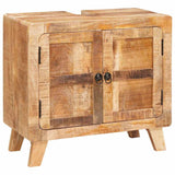 vidaXL Badkamerkast Bruin Massief mangohout en engineered hout