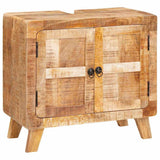 vidaXL Badkamerkast Bruin Massief mangohout en engineered hout
