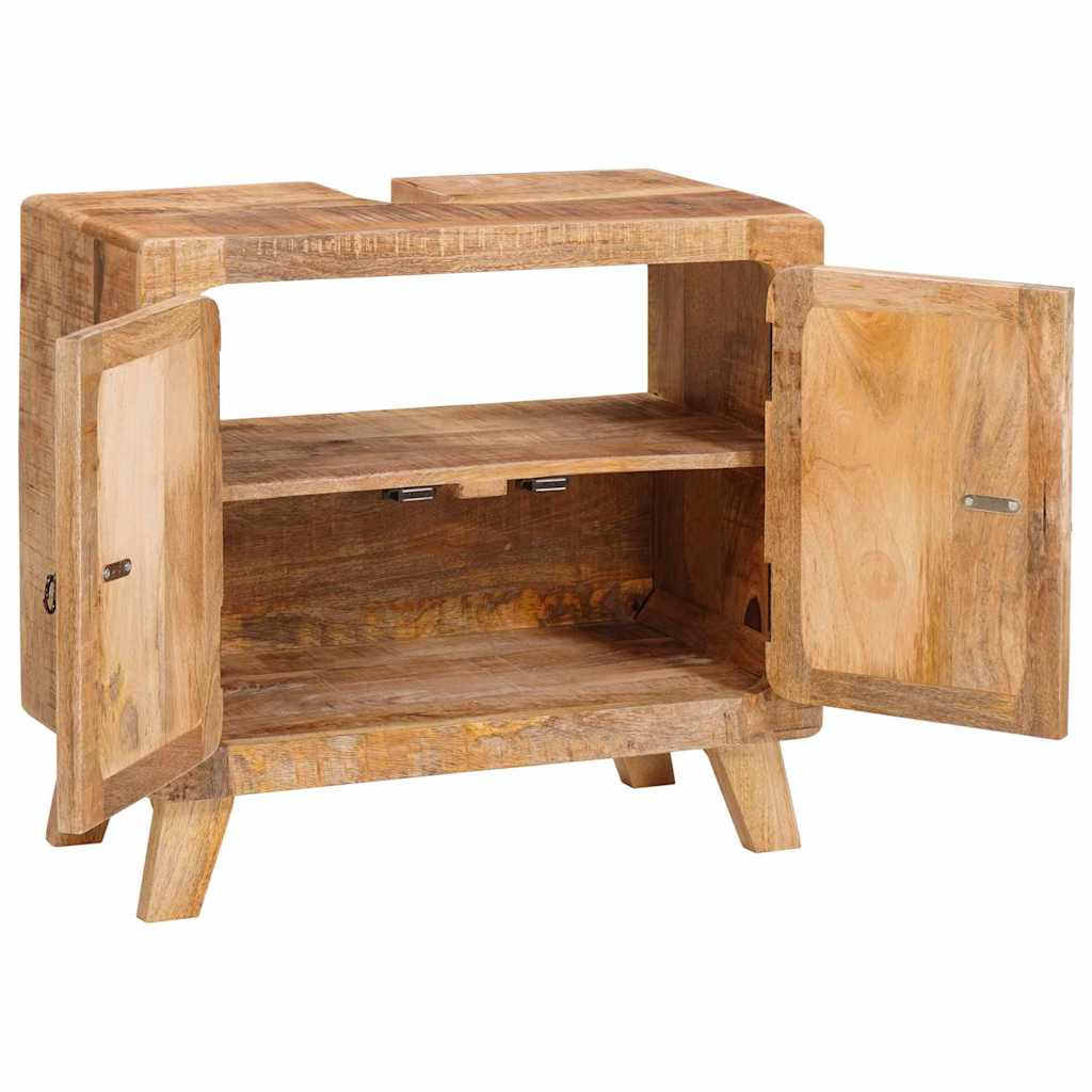 vidaXL Badkamerkast Bruin Massief mangohout en engineered hout