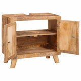 vidaXL Badkamerkast Bruin Massief mangohout en engineered hout