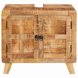 vidaXL Badkamerkast Bruin Massief mangohout en engineered hout