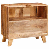vidaXL Badkamerkast Bruin Massief mangohout en engineered hout