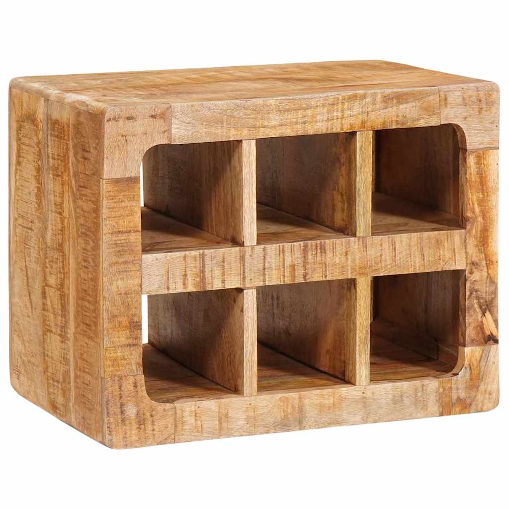 vidaXL Wine Rack with Storage Brown 44 x 30 x 35 cm Solid Mango Wood