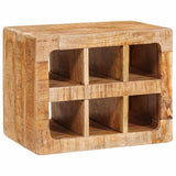 vidaXL Wine Rack with Storage Brown 44 x 30 x 35 cm Solid Mango Wood