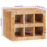 vidaXL Wine Rack with Storage Brown 44 x 30 x 35 cm Solid Mango Wood