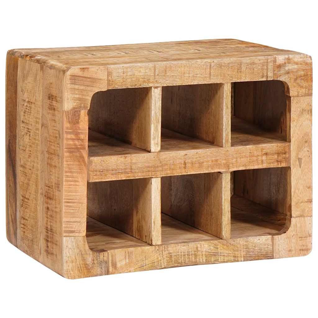 vidaXL Wine Rack with Storage Brown 44 x 30 x 35 cm Solid Mango Wood