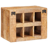 vidaXL Wine Rack with Storage Brown 44 x 30 x 35 cm Solid Mango Wood