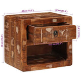 vidaXL Wandgemonteerde Nachtkast met lade Bruin 40 x 30 x 36 cm