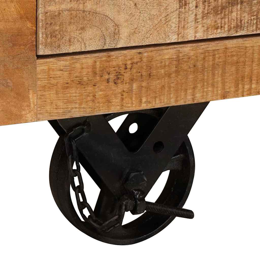 vidaXL Sideboard on Wheels 70x40x75 cm Solid Mango Wood