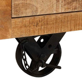 vidaXL Sideboard on Wheels 70x40x75 cm Solid Mango Wood