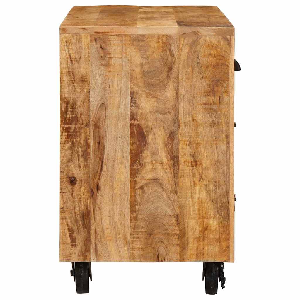 vidaXL Sideboard on Wheels 70x40x75 cm Solid Mango Wood