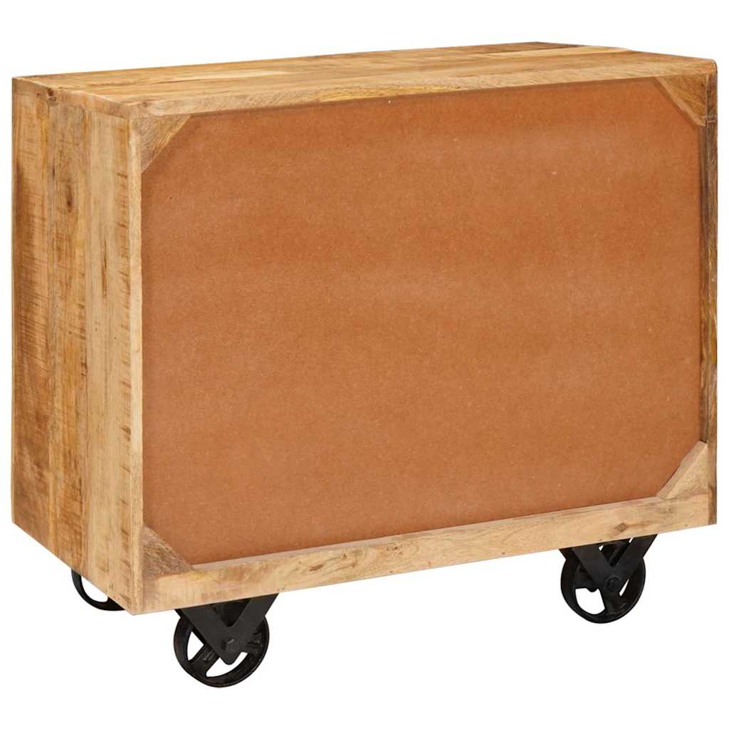vidaXL Sideboard on Wheels 70x40x75 cm Solid Mango Wood