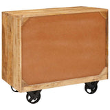 vidaXL Sideboard on Wheels 70x40x75 cm Solid Mango Wood